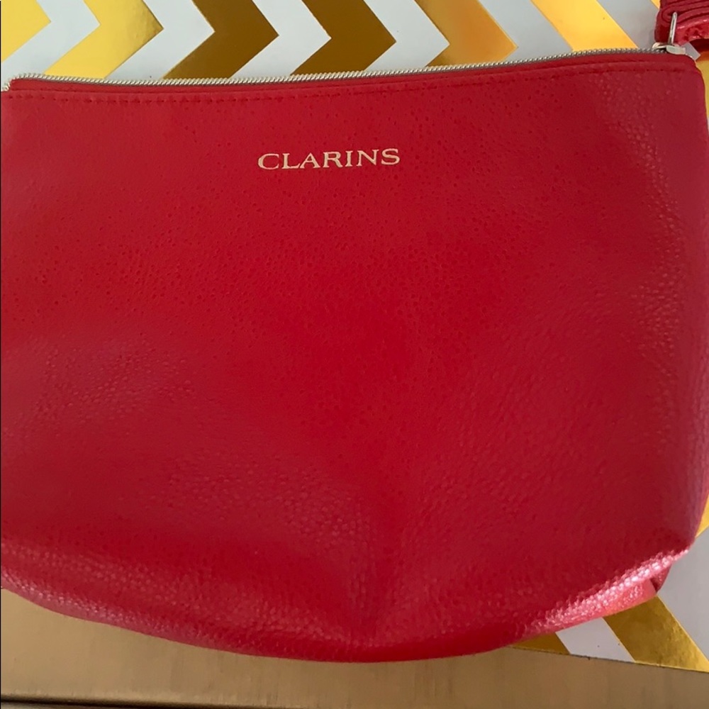 Clarins Red Handbag.